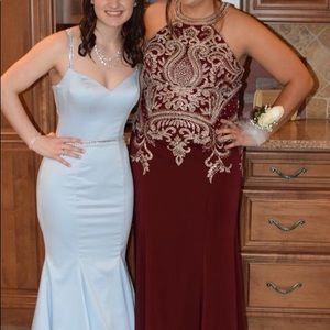 Maroon one of a kind prom dress, only worn once